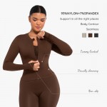 Women's Long-Sleeve Casual Style Jumpsuit Wholesale - Yoga Jumpsuit With High Elasticity, Slim Fit For Autumn
