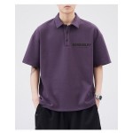 New Style Multi-Color Collared Short-Sleeve Polo Shirt Men's Casual Letter Embroidery Cotton T-shirt