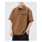New Style Multi-Color Collared Short-Sleeve Polo Shirt Men's Casual Letter Embroidery Cotton T-shirt