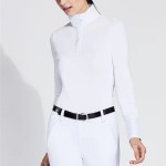 Quick-Dry Women's Long-Sleeve Shirt Equestrian Wear Slim-Fit Riding & Fitness Apparel Horseback Riding Top