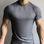Custom Men's Summer Sports T-Shirt Outdoor Training Quick-Dry Raglan Sleeve Solid Color