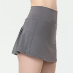 Summer Women Fitness Sports Short Skirt Yoga Running Shorts Loose Anti Exposure Pleated Skirt Tennis Gym Sportswear With Lining