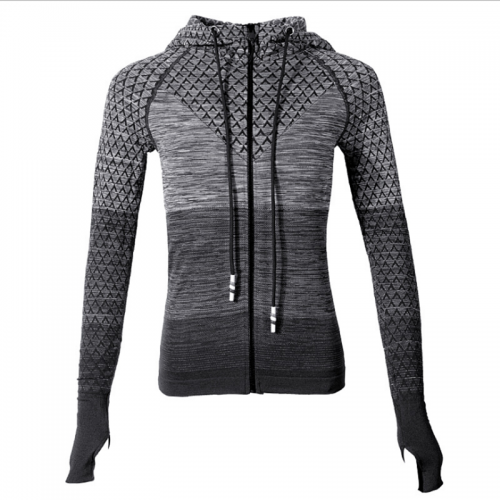 Women Sport coats Yoga Running Zipper Fitness Tracksuits Training Coat Long Sleeve Sweatshirts with hoodies Quick Dry Sportswear