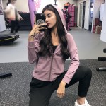 2021 Sports Running Jackets Women Zipper Gym Yoga Outwear Hooded Fitness Training Workout Jogging Sportswear Top Coat