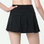 Summer Women Fitness Sports Short Skirt Yoga Running Shorts Loose Anti Exposure Pleated Skirt Tennis Gym Sportswear With Lining
